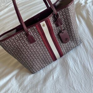 Tory Burch Gemini Tote burgundy